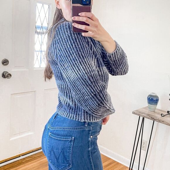 Naadam Ribbed Space Dye Raglan Crewneck Sweater XS - Picture 4 of 9